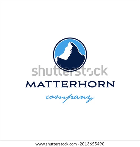 Matterhorn mountain logo with elegant and classic style design