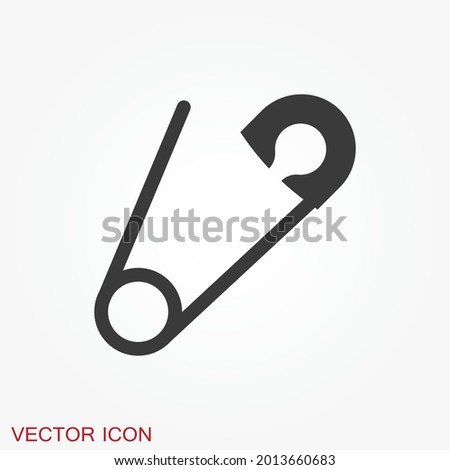 Brooch icon. Flat design isolated vector illustrations