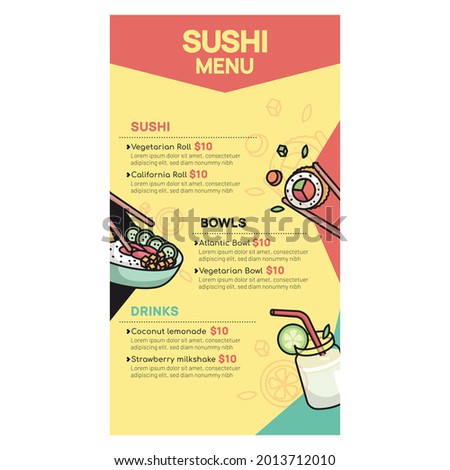 japanese food menu banner template