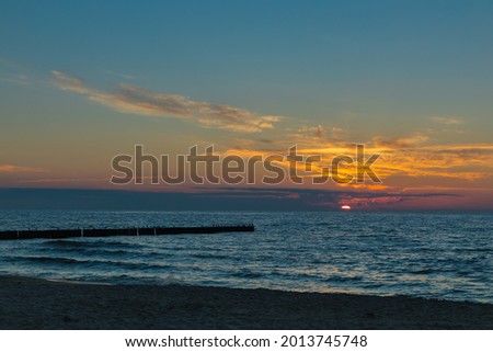 colorful sky during sunset over the sea