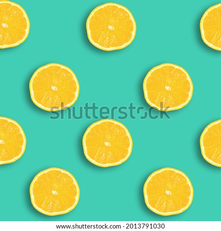 lemons and their parts isolated on a solid background. seamless pattern 