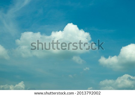 The white clouds in the blue sky are a wonderful creation of Allah