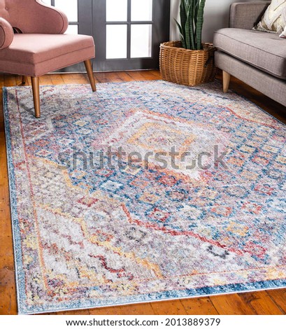 Modern geometric living area rug texture design Royalty-Free Stock Photo #2013889379