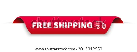 Free shipping tag. Banner design template for marketing. Special offer promotion or retail. background banner modern graphic design for store shop, online store, website, landing page