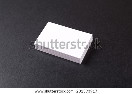 Photo of business cards. Template for branding identity. For graphic designers presentations and portfolios