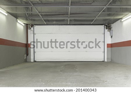 Garage urban house construction and shelter Royalty-Free Stock Photo #201400343