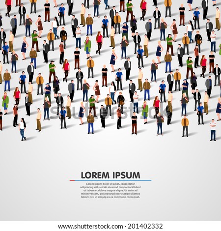 A large group of people. vector background Royalty-Free Stock Photo #201402332