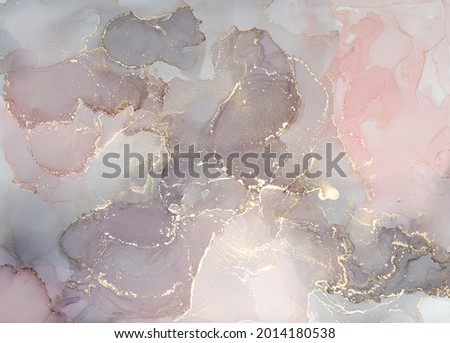 Black, pink and gold alcohol ink splash, liquid flow texture paint, luxury abstract digital paper fine art pattern, wallpaper. Handmade illustration
