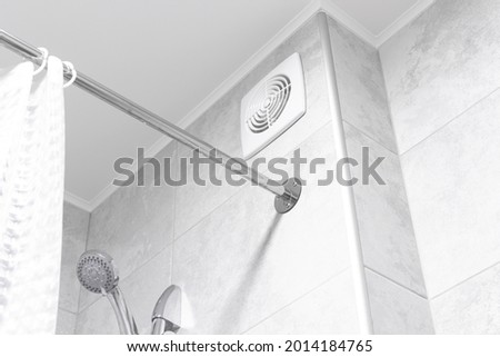Bathroom ventilation fan in modern interior design apartment  Royalty-Free Stock Photo #2014184765