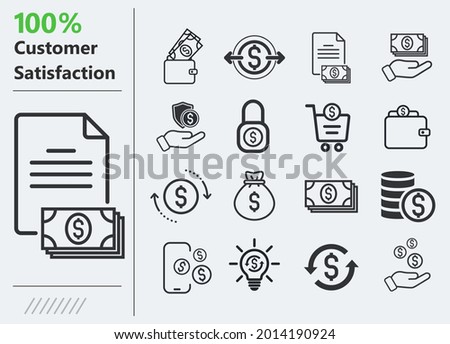 Money, Payment, cash, management, finance, strategy, marketing icon graphic elements for your work