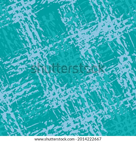 Upholstery fabric burlap vector seamless pattern background. Modern faux cotton texture melange backdrop. Boucle painterly aqua blue monochome repeat. Chic textured woven all over print for wellness