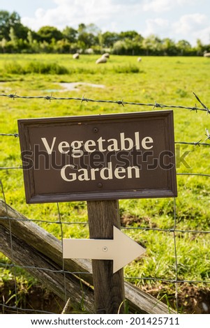 Vegetable Garden sign