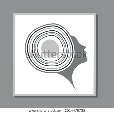 logo, symbol, sign, profile icon of a girl in a circle
