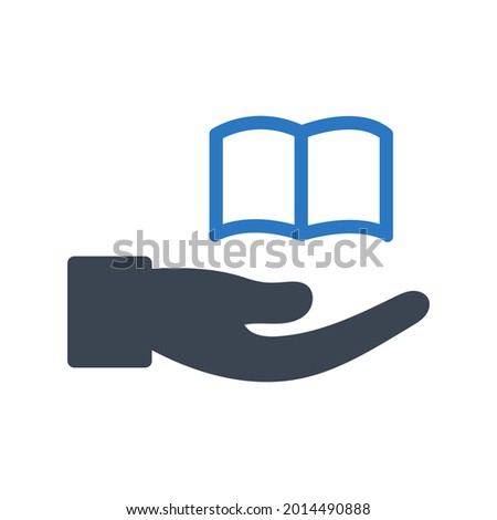 Book donation icon.paper,page (vector illustration)