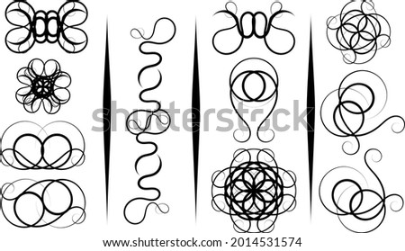 element modern abstract symbol floral decoration