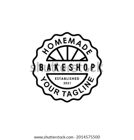 bakery pastry cupcake label stamp sticker logo design