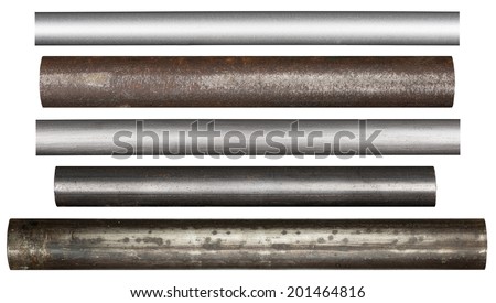 Metal pipes, isolated Royalty-Free Stock Photo #201464816