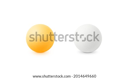 Small ping pong ball on isolated background with clipping path. Blank tabletennis object for your design logo or brand