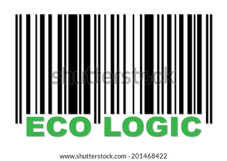 Barcode with green label ECO LOGIC