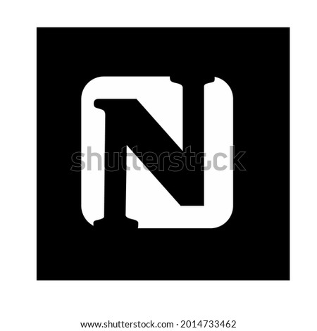 vector logo of the alphabet N, for application design.