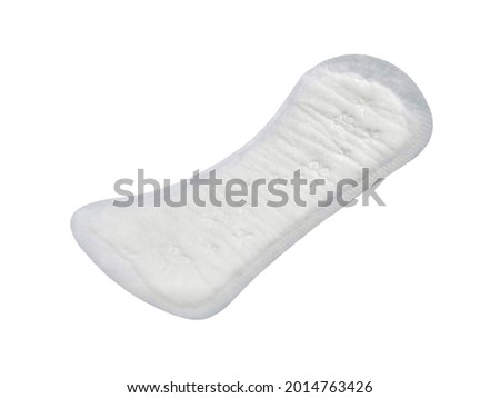 Women panty liner pad isolated on white background. Selective focus