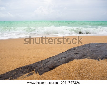 Sand beach with blue sea and blue sky and white cloud beautiful at coast. beautiful blue ocean shore outdoor nature landscape water  background. tourist summer travel holidays tropical season.