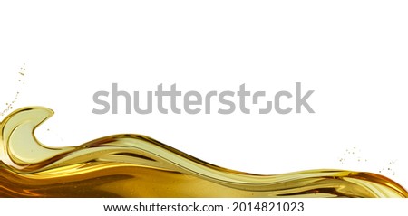 Oil Wave on a white background. Real Shoot.