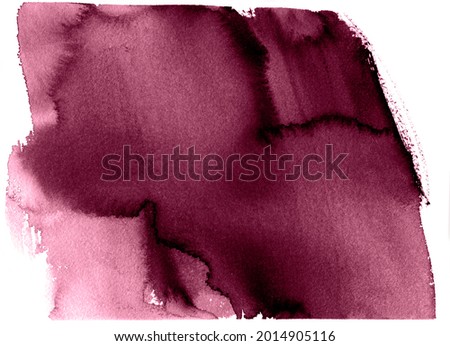 Red wine color background. Abstract watercolor painting. Background with watercolor strokes Royalty-Free Stock Photo #2014905116