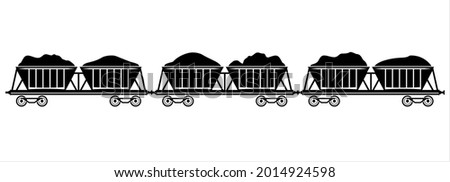 Train Cargo Icon, Rail Transport Cargo, Freight Wagon Vector Art Illustration