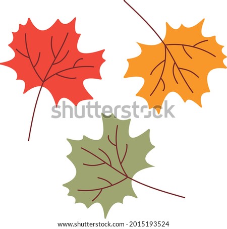 leaves is autumn decoration element 