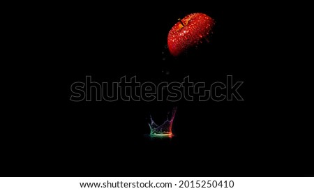 graphic art of apples and drops