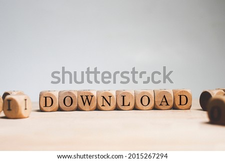 Download word cube on white background