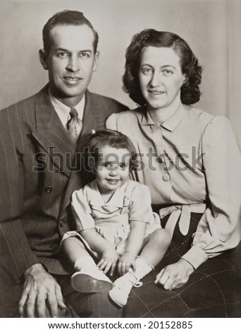 Family Portrait Antique Photograph