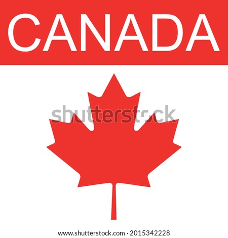 Canada National Symbol Vector Image. Color Drawing Of A Canadian Maple Tree Leaf