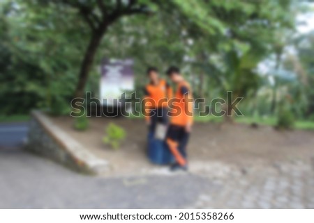 Blur photo of boy scouts doing activities