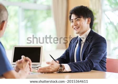 Sales man making a proposal