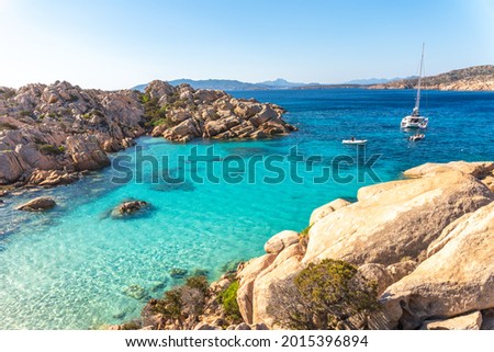 Cala Coticcio, wonderful bay in La Maddalena, Sardinia, Italy Royalty-Free Stock Photo #2015396894