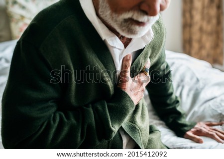 An elderly Indian man with heart problems Royalty-Free Stock Photo #2015412092