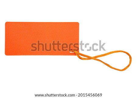  cardboard clothes tag isolated on a white background