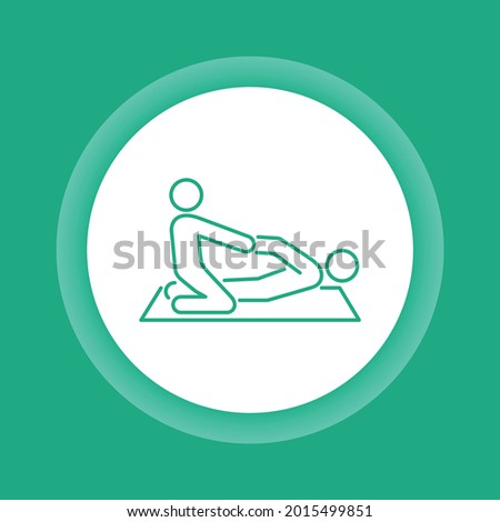 Physiotherapy color glyph icon. Rehabilitation, therapy concept. Injury treatment. Isolated vector element. Outline pictogram for web page, mobile app, promo.
