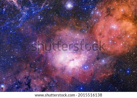Cluster of stars. Starfield. Nebula. Elements of this image furnished by NASA.
