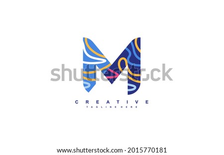 Letter Abstract Pop Art Trendy Acrylic Fluid Vector Logo