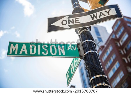 Road signs in New York