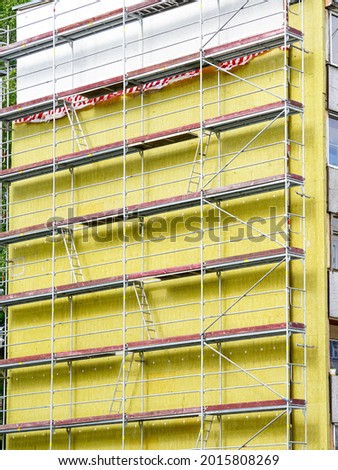 house exterior wall heat insulation with mineral wool