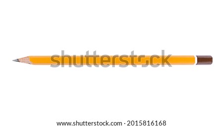 One pencil isolated on white background