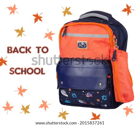 A school backpack and the inscription-BACK TO SCHOOL.