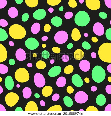 Abstract colorful nordic trendy pattern with dots, circle, spot for decoration interior, print posters, greeting card, business banner, wrapping in modern scandinavian style in vector. Doodle style.