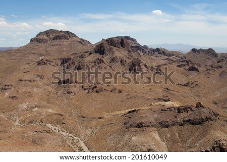 Gorgeous desert mountains with deep rich colors