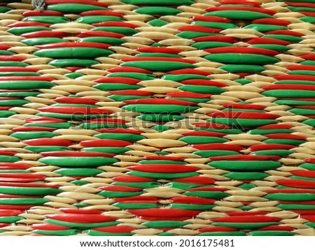 texture of square pattern with green red and yellow color