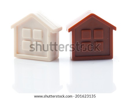 plastic house shaped object